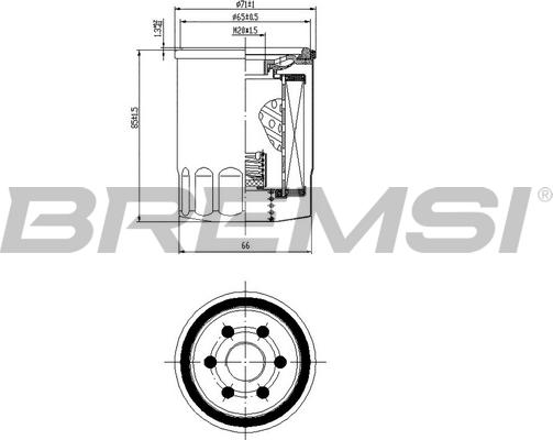 Bremsi FL0144 - Маслен филтър vvparts.bg