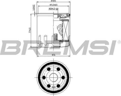 Bremsi FL0145 - Маслен филтър vvparts.bg