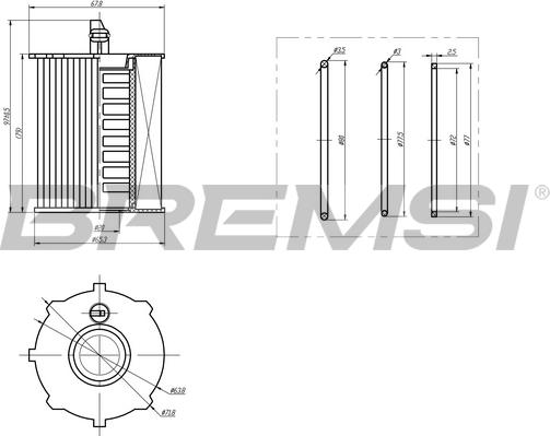 Bremsi FL0135 - Маслен филтър vvparts.bg