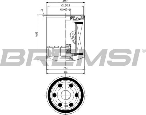 Bremsi FL0300 - Маслен филтър vvparts.bg