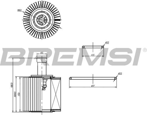 Bremsi FL0252 - Маслен филтър vvparts.bg