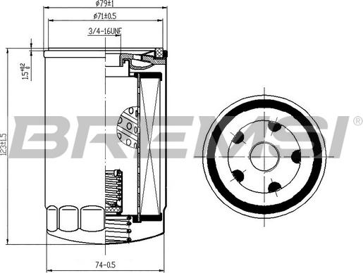 Bremsi FL1306 - Маслен филтър vvparts.bg