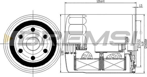 Bremsi FL0711 - Маслен филтър vvparts.bg