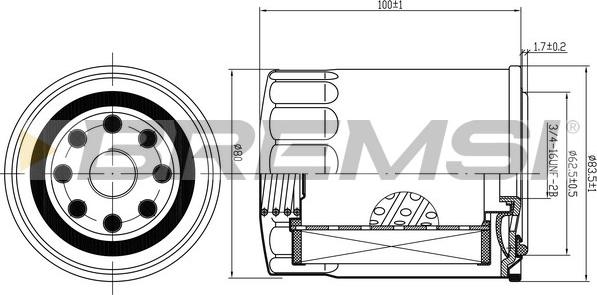 Bremsi FL1466 - Маслен филтър vvparts.bg