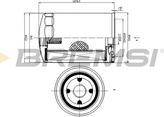 Bremsi FL1462 - Маслен филтър vvparts.bg