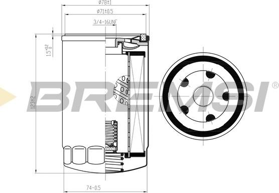 Bremsi FL1439 - Маслен филтър vvparts.bg