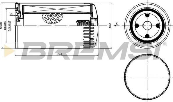 Bremsi FL1429 - Маслен филтър vvparts.bg