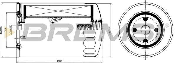 Bremsi FL1425 - Маслен филтър vvparts.bg