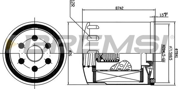 Bremsi FL1302 - Маслен филтър vvparts.bg