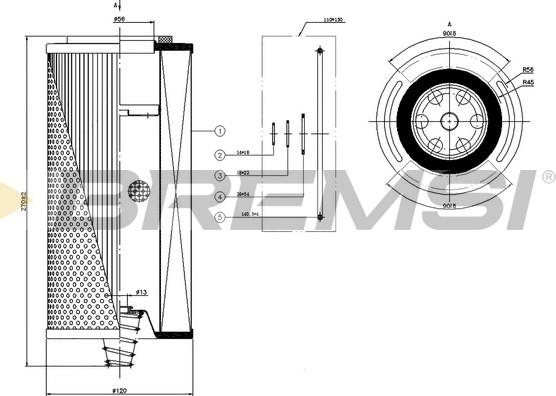 Bremsi FL1736 - Маслен филтър vvparts.bg