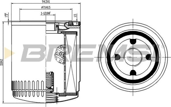 Bremsi FL1775 - Маслен филтър vvparts.bg