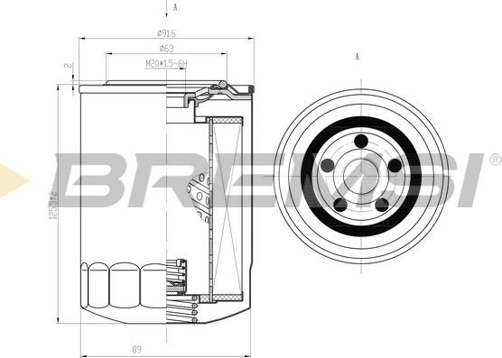 Bremsi FL1772 - Маслен филтър vvparts.bg