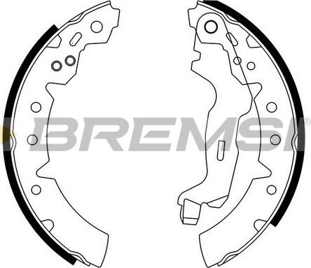 Bremsi GF0952 - Комплект спирачна челюст vvparts.bg