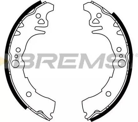 Bremsi GF0957 - Комплект спирачна челюст vvparts.bg