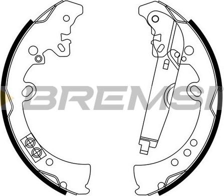 Bremsi GF0969 - Комплект спирачна челюст vvparts.bg