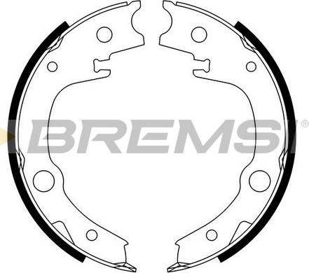 Bremsi GF0966 - Комплект спирачна челюст, ръчна спирачка vvparts.bg