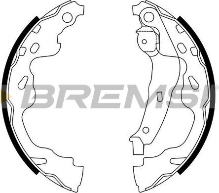 Bremsi GF0961 - Комплект спирачна челюст vvparts.bg