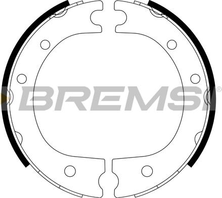 Bremsi GF0963 - Комплект спирачна челюст, ръчна спирачка vvparts.bg