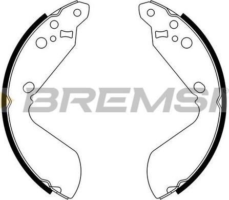 Bremsi GF0910 - Комплект спирачна челюст vvparts.bg
