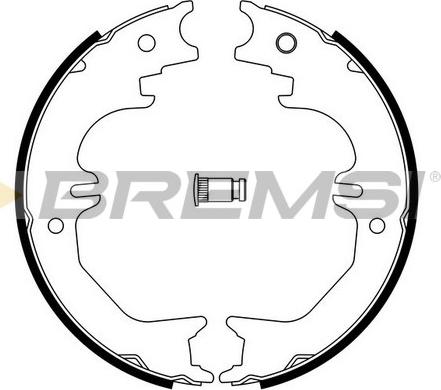 Bremsi GF0982 - Комплект спирачна челюст, ръчна спирачка vvparts.bg