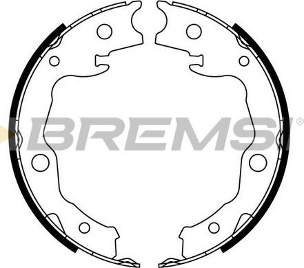 Bremsi GF0976 - Комплект спирачна челюст, ръчна спирачка vvparts.bg