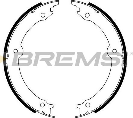 Bremsi GF0973 - Комплект спирачна челюст, ръчна спирачка vvparts.bg