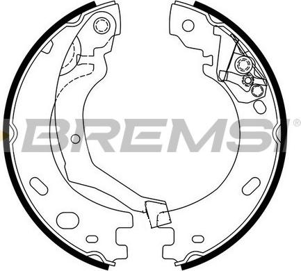 Bremsi GF0441 - Комплект спирачна челюст, ръчна спирачка vvparts.bg