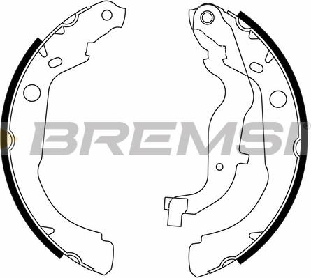 Bremsi GF0447 - Комплект спирачна челюст vvparts.bg