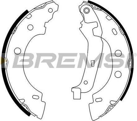 Bremsi GF0400 - Комплект спирачна челюст vvparts.bg