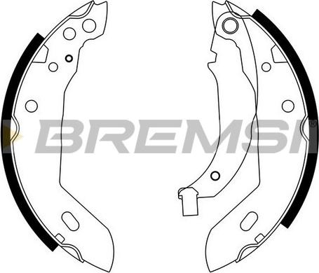 Bremsi GF0411 - Комплект спирачна челюст vvparts.bg