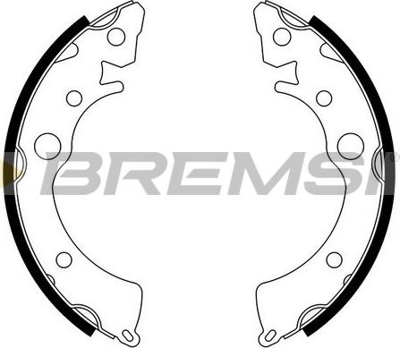 Bremsi GF0431 - Комплект спирачна челюст vvparts.bg