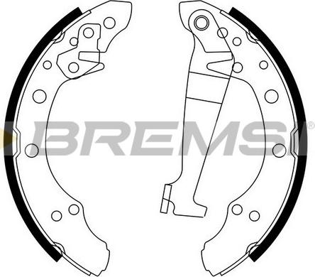 Bremsi GF0543 - Комплект спирачна челюст vvparts.bg