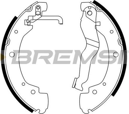 Bremsi GF0557 - Комплект спирачна челюст vvparts.bg