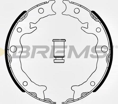 Bremsi GF0645 - Комплект спирачна челюст, ръчна спирачка vvparts.bg