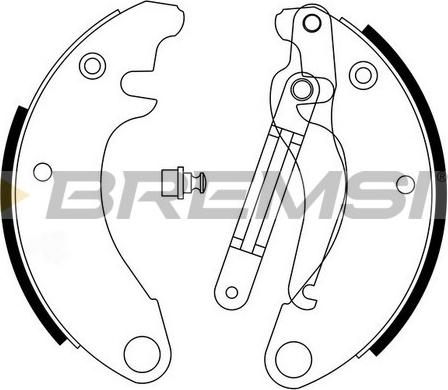 Bremsi GF0091 - Комплект спирачна челюст vvparts.bg