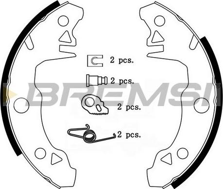 Bremsi GF0097 - Комплект спирачна челюст vvparts.bg