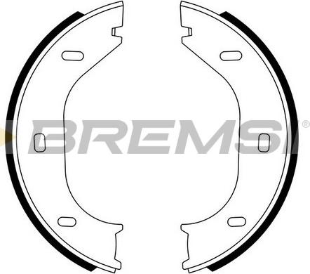 Bremsi GF0001 - Комплект спирачна челюст, ръчна спирачка vvparts.bg
