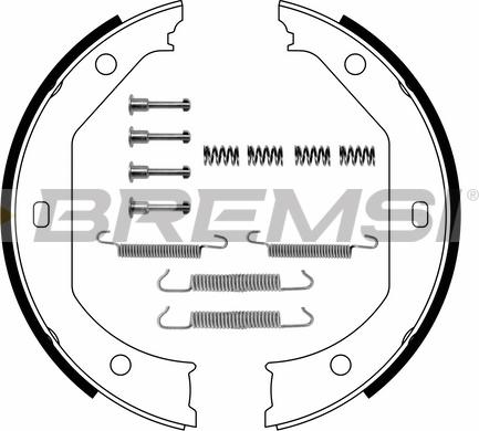 Bremsi GF0080-1 - Комплект спирачна челюст, ръчна спирачка vvparts.bg