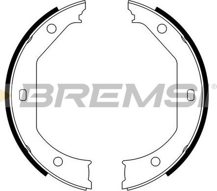 Bremsi GF0080 - Комплект спирачна челюст, ръчна спирачка vvparts.bg