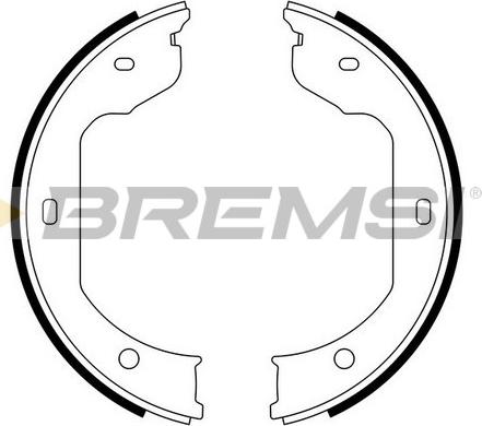 Bremsi GF0081 - Комплект спирачна челюст, ръчна спирачка vvparts.bg