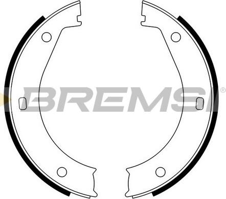 Bremsi GF0076 - Комплект спирачна челюст, ръчна спирачка vvparts.bg