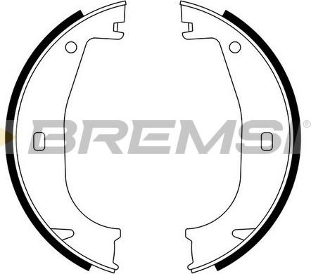 Bremsi GF0078 - Комплект спирачна челюст, ръчна спирачка vvparts.bg