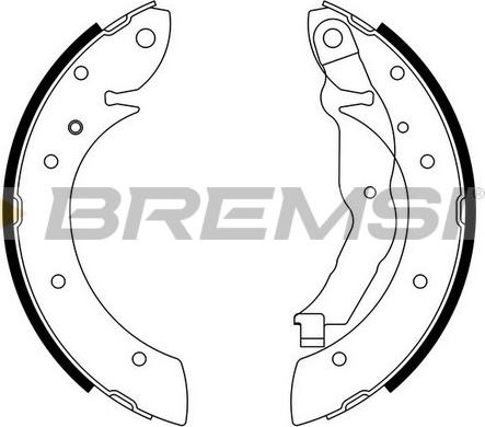 Bremsi GF0077 - Комплект спирачна челюст vvparts.bg