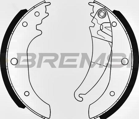 Bremsi GF0190 - Комплект спирачна челюст vvparts.bg