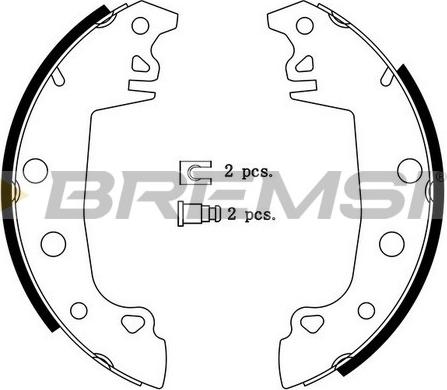 Bremsi GF0149 - Комплект спирачна челюст vvparts.bg