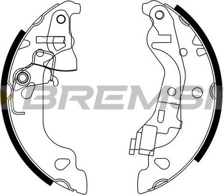 Bremsi GF0155 - Комплект спирачна челюст vvparts.bg