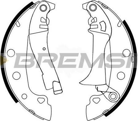 Bremsi GF0150 - Комплект спирачна челюст vvparts.bg