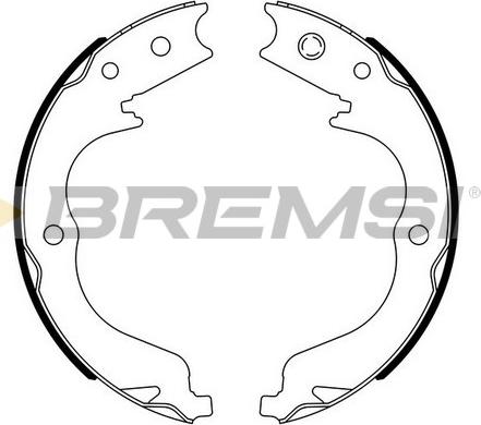 Bremsi GF0109 - Комплект спирачна челюст, ръчна спирачка vvparts.bg