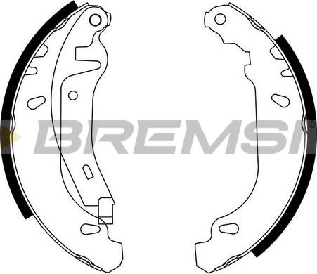 Bremsi GF0105-2 - Комплект спирачна челюст vvparts.bg