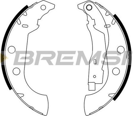 Bremsi GF0107 - Комплект спирачна челюст vvparts.bg